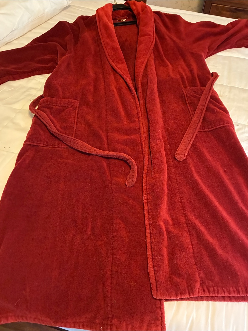 Victoria’s Secret Unisex Red Velour/Terry Full Length Robe